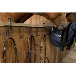 Suporte para cabeçadas Hippotonic 6 lugares, com ganchos Preto Suporte para cabeçadas Hippotonic 6 lugares, com ganchos Preto