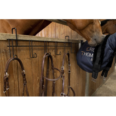 Suporte para cabeçadas Hippotonic 6 lugares, com ganchos Preto Suporte para cabeçadas Hippotonic 6 lugares, com ganchos Preto