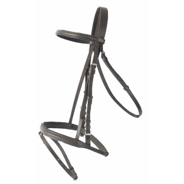 Bridon Sisley T deT muserola combinada T de T Havana escuro Castanho