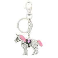 Chaveiro Equi-Kids Rosa Branco / rosa