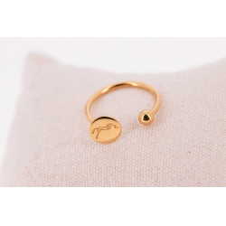 Anel Pénélope Lisa Dourada Ouro
