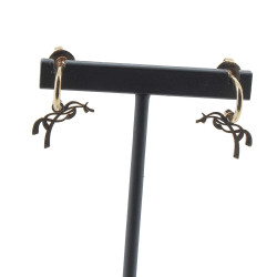 Brincos Argolas Pénélope Léonie Dourada Ouro