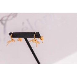 Brincos Argolas Pénélope Léonie Dourada Ouro