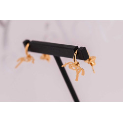 Brincos Argolas Pénélope Léonie Dourada Ouro