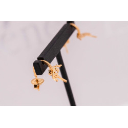 Brincos Argolas Pénélope Léonie Dourada Ouro