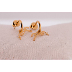 Brincos Argolas Pénélope Léonie Dourada Ouro