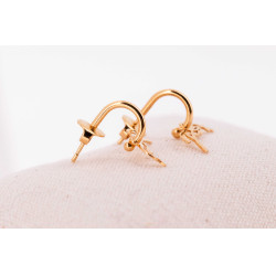 Brincos Argolas Pénélope Léonie Dourada Ouro