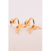 Brincos Argolas Pénélope Léonie Dourada Ouro Brincos Argolas Pénélope Léonie Dourada Ouro