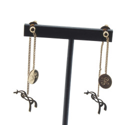 Brincos Pénélope Yuna Dourada Ouro