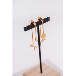 Brincos Pénélope Yuna Dourada Ouro