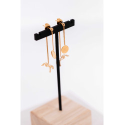 Brincos Pénélope Yuna Dourada Ouro