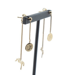 Brincos Pénélope Yuna Dourada Ouro