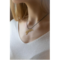 Colar equestre Pénélope GM Dourado Ouro Colar equestre Pénélope GM Dourado Ouro