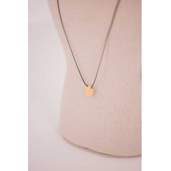 Colar Adelya Pénélope corda preta Dourado Ouro