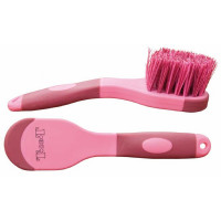 Escova para cascos bicolor T de T Bordô / rosa Bordô Escova para cascos bicolor T de T Bordô / rosa Bordô