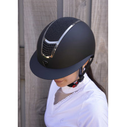 Capacete Equithème Airy L Celeste preto / preto Capacete Equithème Airy L Celeste preto / preto