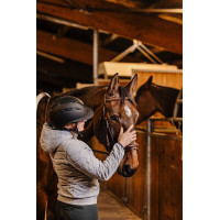 Capacete Equithème Agris viseira larga Preto prateado