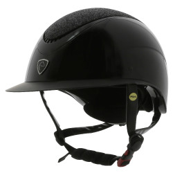 Capacete Equithème Wings Preto brilhante lamê Capacete Equithème Wings Preto brilhante lamê