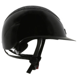 Capacete Equithème Wings Preto brilhante lamê Capacete Equithème Wings Preto brilhante lamê