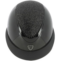 Capacete Equithème Wings Preto brilhante lamê