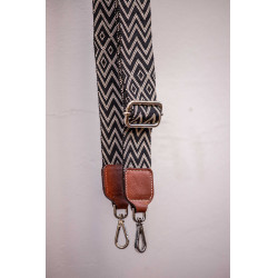 Bandoleira Pénélope Preto / cru