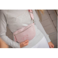 Bolsa de cintura Pénélope Chevron Rosa