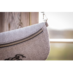 Bolsa de cintura Pénélope Chevron Preto Bolsa de cintura Pénélope Chevron Preto