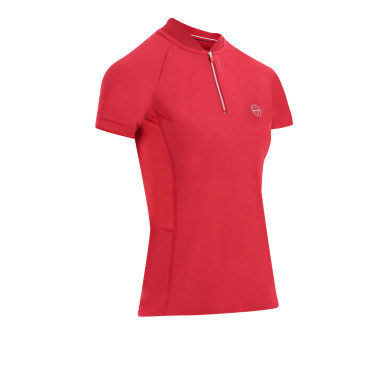 Polo Equithème Emma de mangas curtas Cereja Polo Equithème Emma de mangas curtas Cereja
