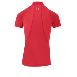 Polo Equithème Emma de mangas curtas Cereja Vermelho