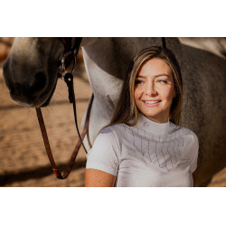 Pólo Equithème Funza de mangas curtas Branco Pólo Equithème Funza de mangas curtas Branco