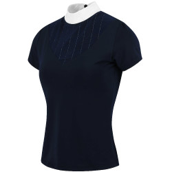 Pólo Equithème Funza de mangas curtas Azul-marinho Pólo Equithème Funza de mangas curtas Azul-marinho