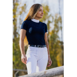 Pólo Equithème Funza de mangas curtas Azul-marinho Pólo Equithème Funza de mangas curtas Azul-marinho