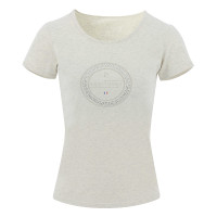 Camiseta Equithème Anna de mangas curtas Creme Bege Camiseta Equithème Anna de mangas curtas Creme Bege