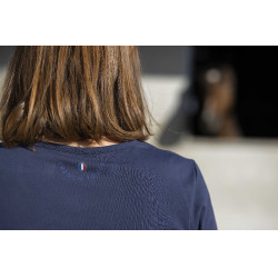 Camiseta Equithème Anna de mangas curtas Azul-marinho