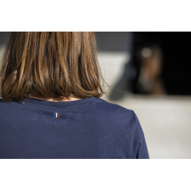 Camiseta Equithème Anna de mangas curtas Azul-marinho