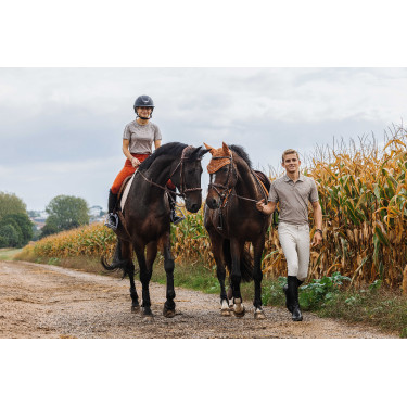 Camiseta Equithème Marion Cinzento-acastanhado Castanho Camiseta Equithème Marion Cinzento-acastanhado Castanho