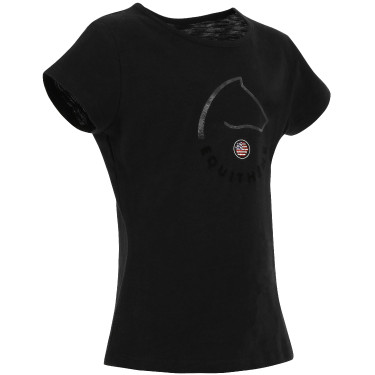 T-shirt Equithème Claire Criança Preto T-shirt Equithème Claire Criança Preto