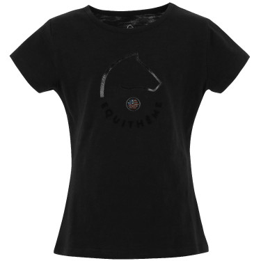 T-shirt Equithème Claire Criança Preto T-shirt Equithème Claire Criança Preto
