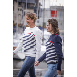 Camisola Pénélope x Saint James Maelle Cru / marinho / vermelho Motivos