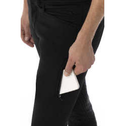 Calça softshell Equitheme Zermatt com fundo de silicone Preto