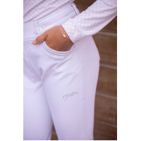 Calça de equitação Elegância Pénélope Branco Calça de equitação Elegância Pénélope Branco