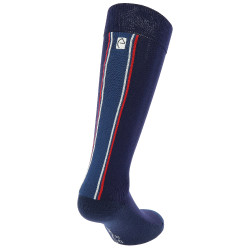 Meias Equithème Classic azul-branco-vermelho Azul-marinho Meias Equithème Classic azul-branco-vermelho Azul-marinho