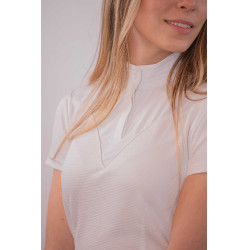 Polo de competição Pénélope Las Honey de mangas curtas Branco Polo de competição Pénélope Las Honey de mangas curtas Branco