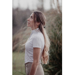 Polo de competição Pénélope Las Honey de mangas curtas Branco Polo de competição Pénélope Las Honey de mangas curtas Branco
