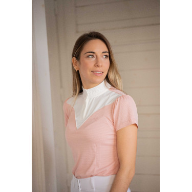 Polo de competição Pénélope Las Honey de mangas curtas Rosa