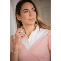 Polo de competição Pénélope Las Honey de mangas curtas Antracite Cinzento Polo de competição Pénélope Las Honey de mangas curtas Antracite Cinzento