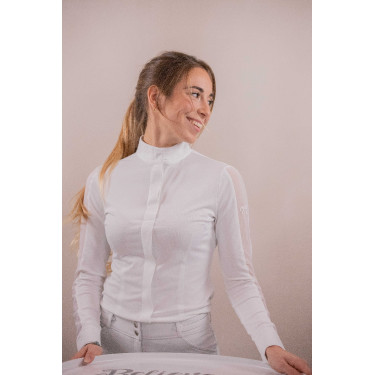 Polo de competição Pénélope Las Honey de mangas compridas Branco