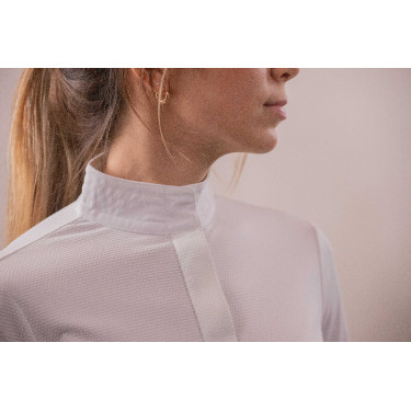Polo de competição Pénélope Las Honey de mangas compridas Branco Polo de competição Pénélope Las Honey de mangas compridas Branco