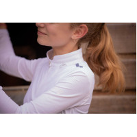 Polo de competição Pénélope Séville Mesh mangas compridas Branco Polo de competição Pénélope Séville Mesh mangas compridas Branco