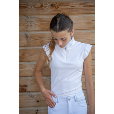 Polo de competição Pénélope Seville Areia Amarelo